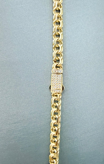 1780- NEW 14K Hollow Chino Link Chain 22" (5mm) W.G