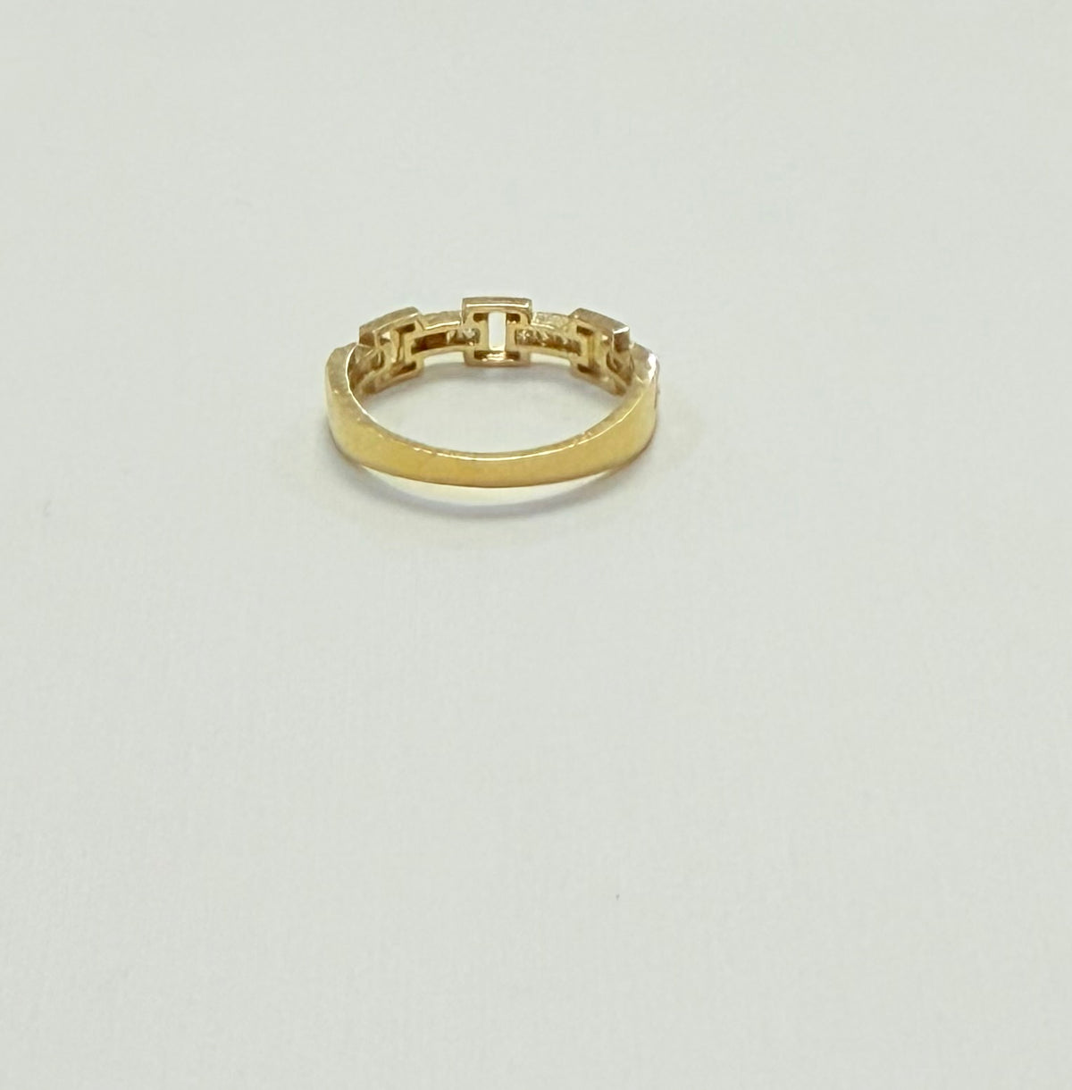 1706- NEW 10K Gold Link Wedding Band Ring W.G