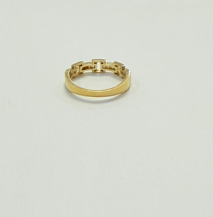 1706- NEW 10K Gold Link Wedding Band Ring W.G