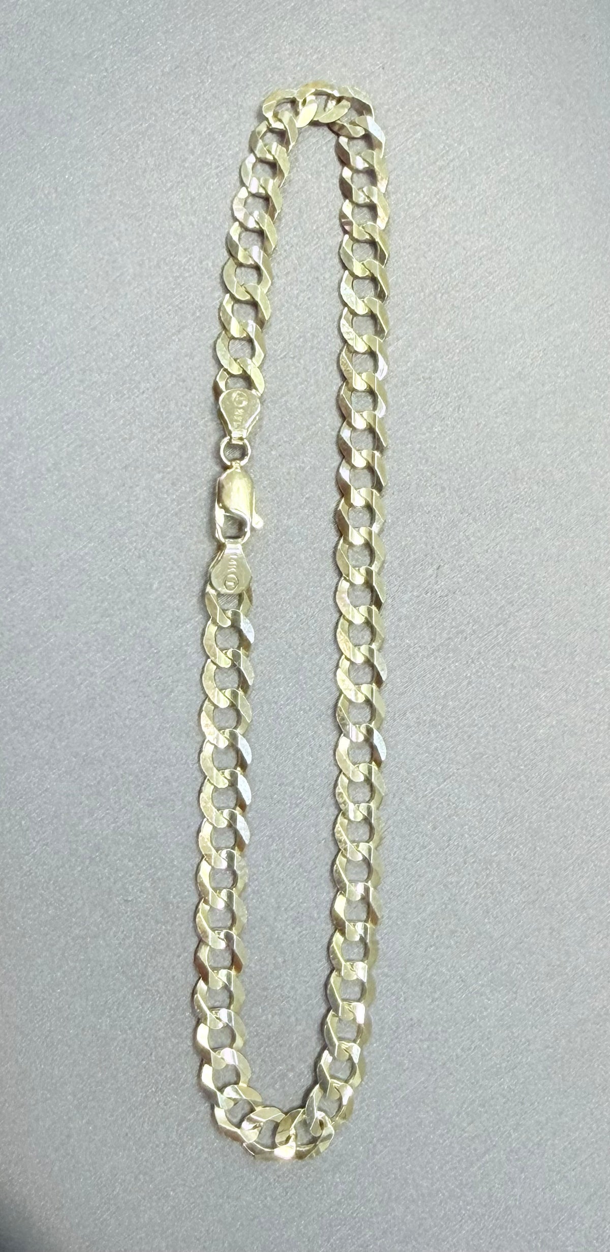 1756- NEW 14K Solid Cuban Curb Bracelet 8.5” (5mm) W.G