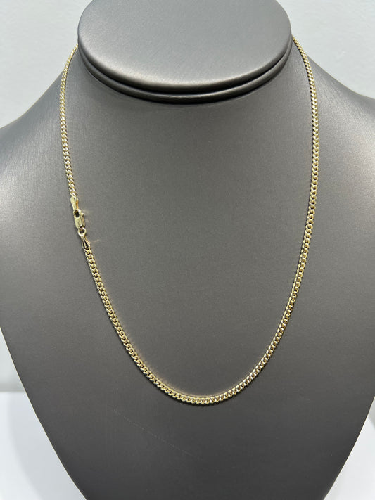 1187-NEW 14K Solid Miami Cuban Chain (2.65mm)W.G