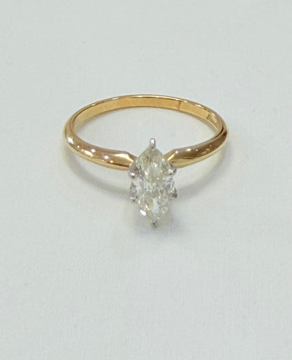 1341- NEW 14K Oval Diamond 💎 Gold Ring W.G