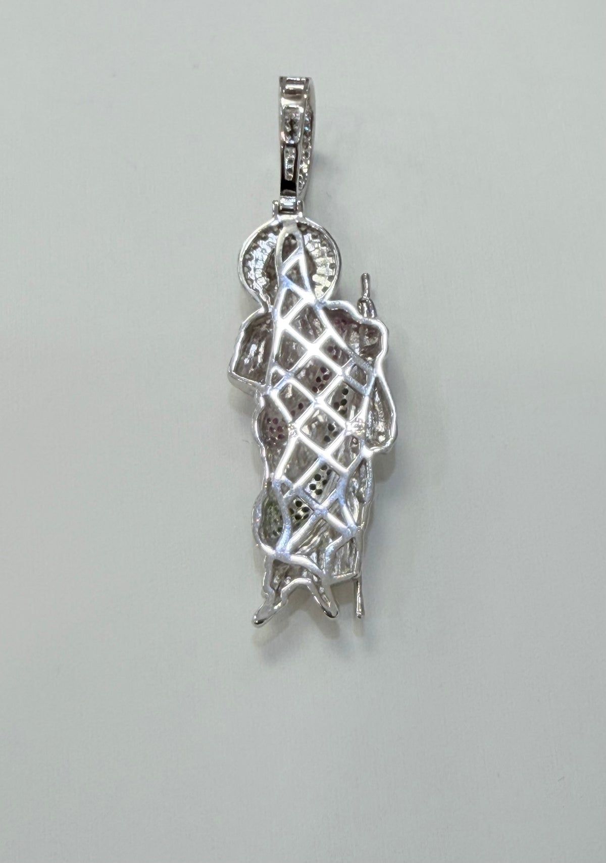 S267- NEW .925 Sterling Silver St. Jude Medium Pendant W.G