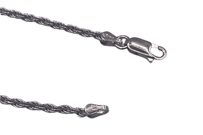 S816- Rope Link Silver Bracelet 8”