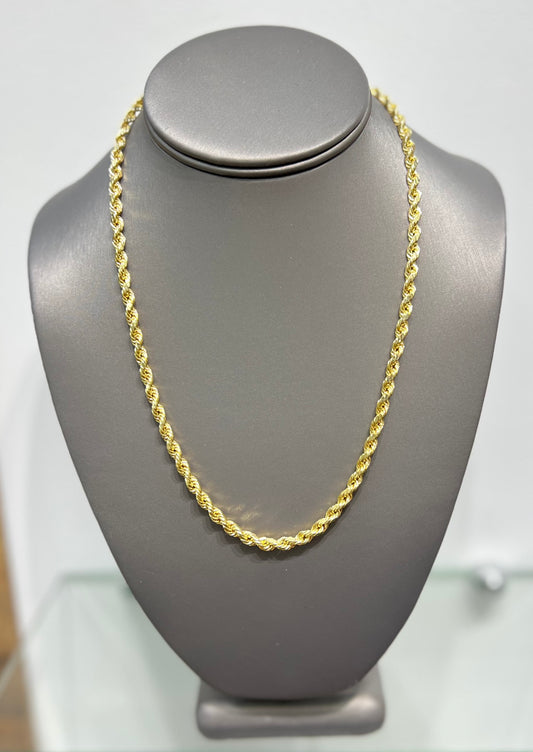 638 -NEW 14k Rope Chain (4.10mm).W.G