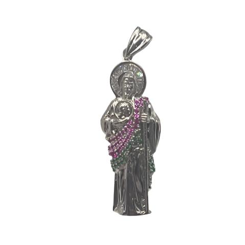 S007- 925 Italian Sterling Silver St. Jude Pendant- Only