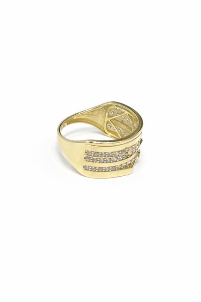 1452- NEW 10K Gold Fancy Women's Ring W.G