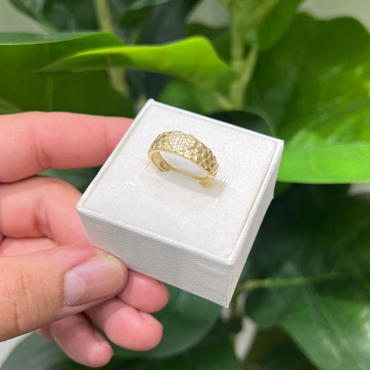 1382- NEW 10K Heart Nugget Ring  W.G