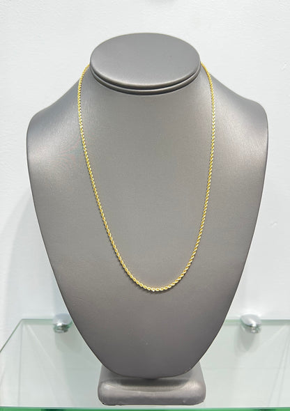 338-NEW 14k Gold Rope chain  (2.MM).W.G