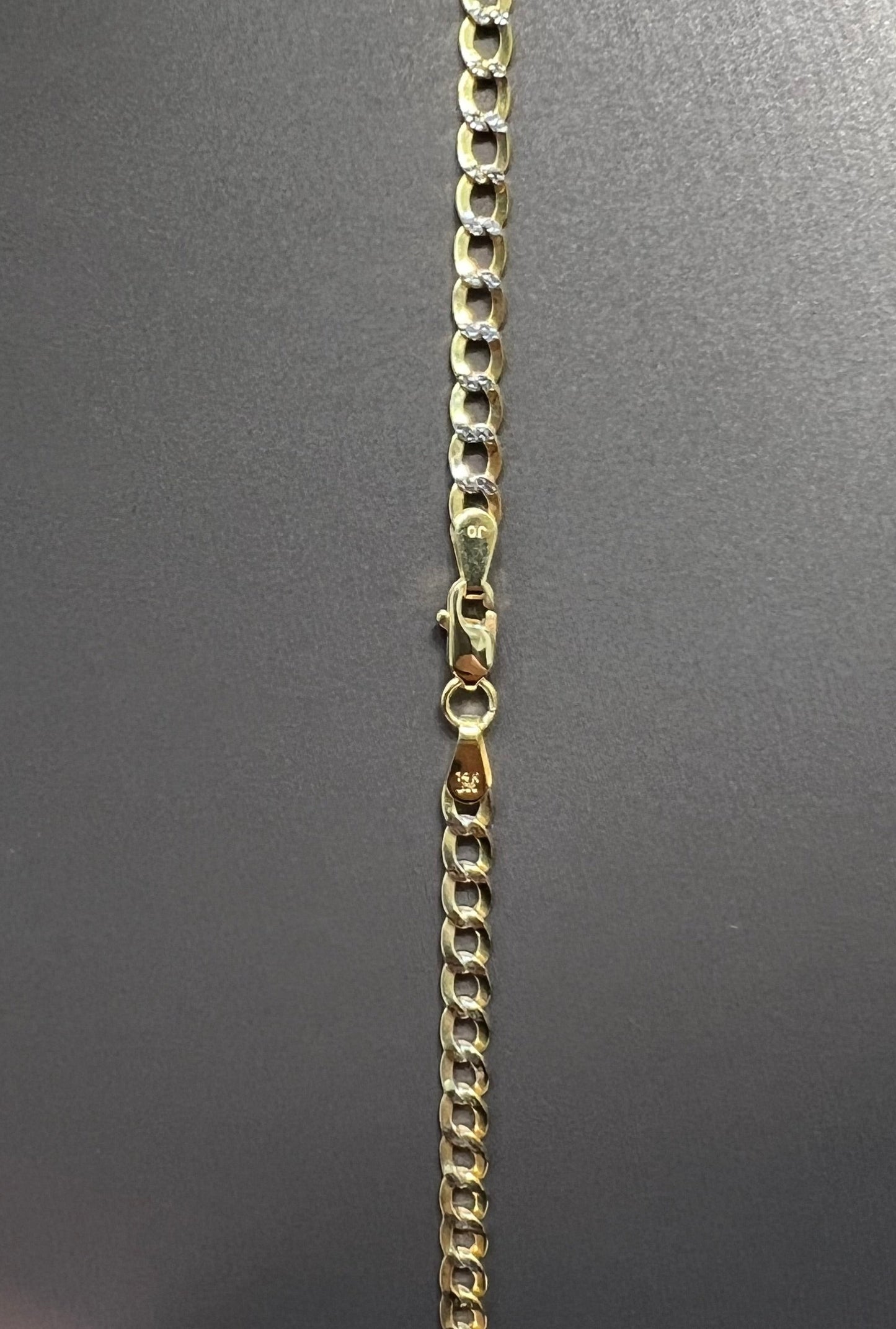 1022- NEW 14K Semi Solid Cuban Chain (3.5mm) W.G