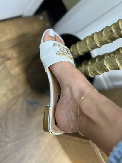 993-14k Cross Anklet Bracelet (W.G)