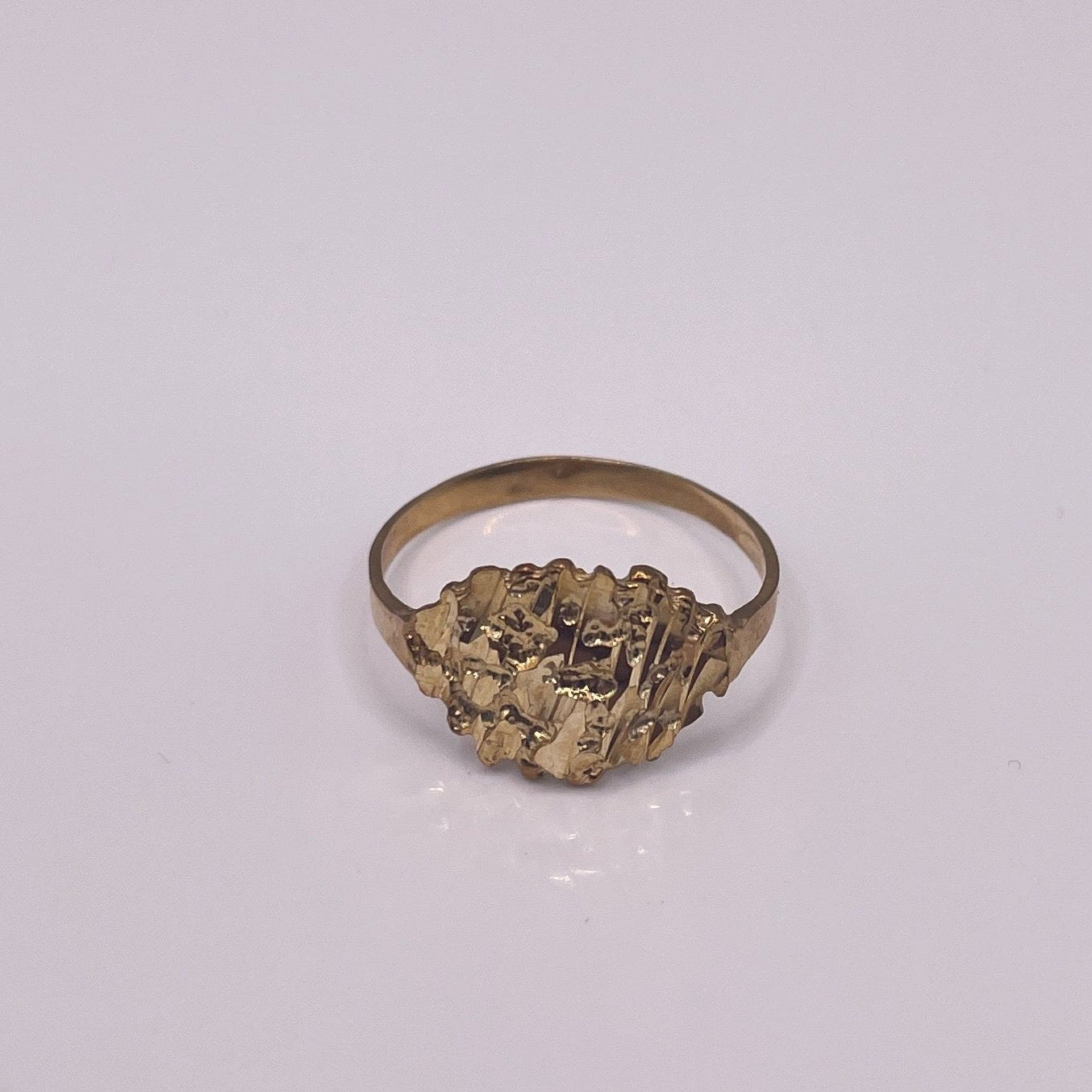 **504- NEW 14K Nugget Ring (W.G)