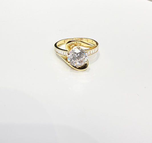 1582- NEW 14K Round Engagement Ring W.G