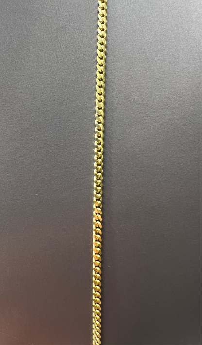 1266- NEW 14K Solid Miami Cuban Chain (3mm) W.G