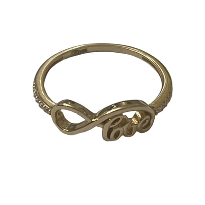 747- NEW 14K Infinity LOVE Ring (W.G)