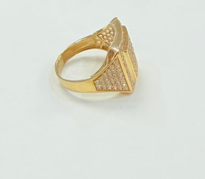 1353- NEW 14K Men's Full Cz Men's Ring W.G