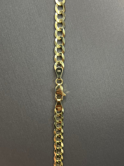1398- NEW 14K Solid Cuban Curb Chain 20" (4.7mm)