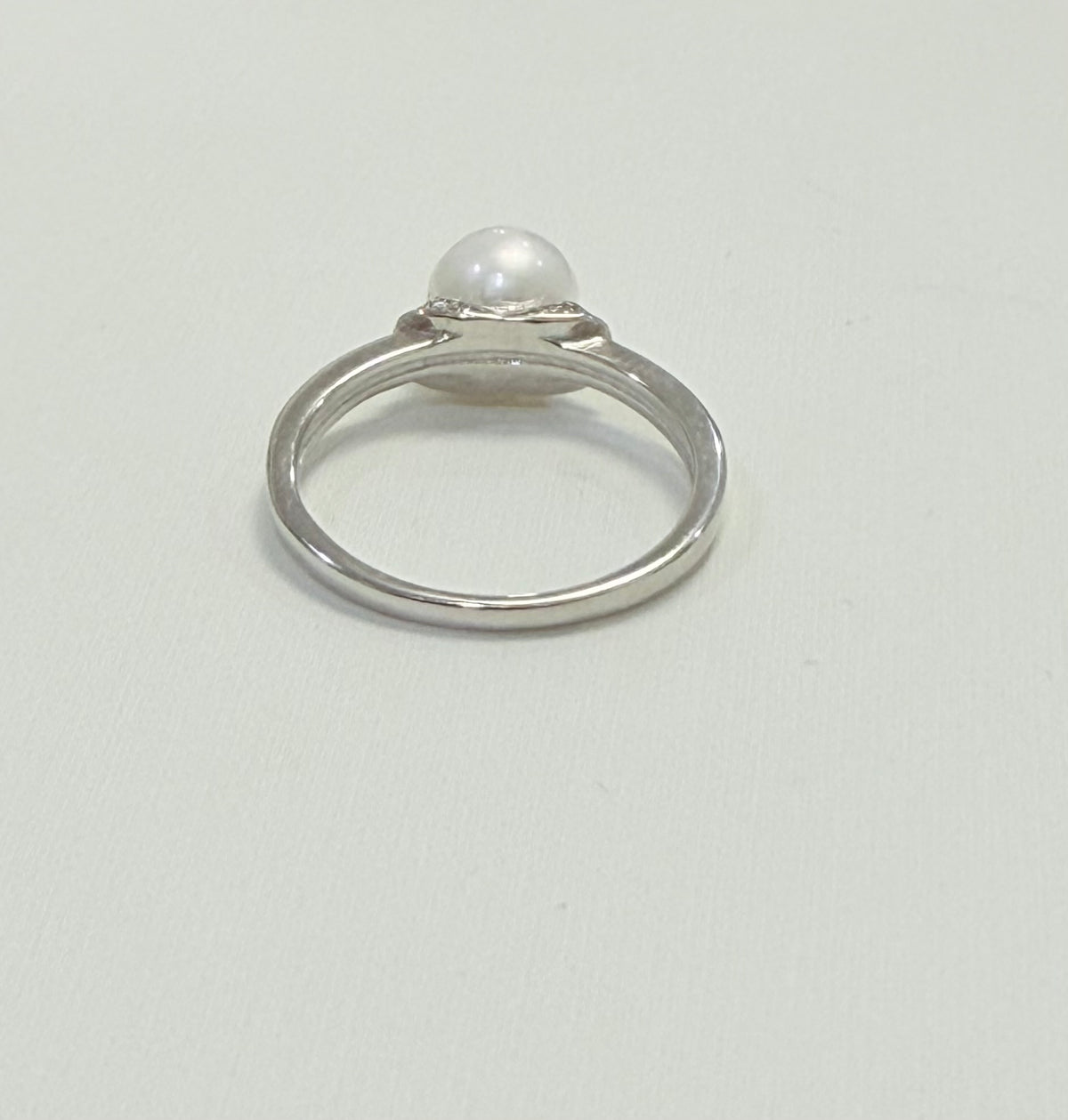 S761- NEW .925 FreshWater Pearl Silver Ring W.G