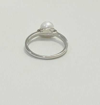 S761- NEW .925 FreshWater Pearl Silver Ring W.G
