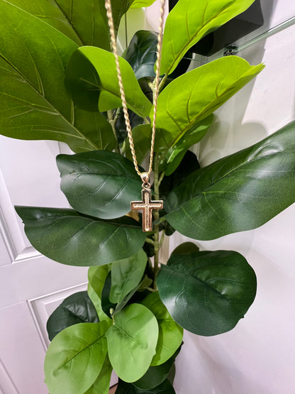 1316- 10K Gold Crucifix Pendant W.G