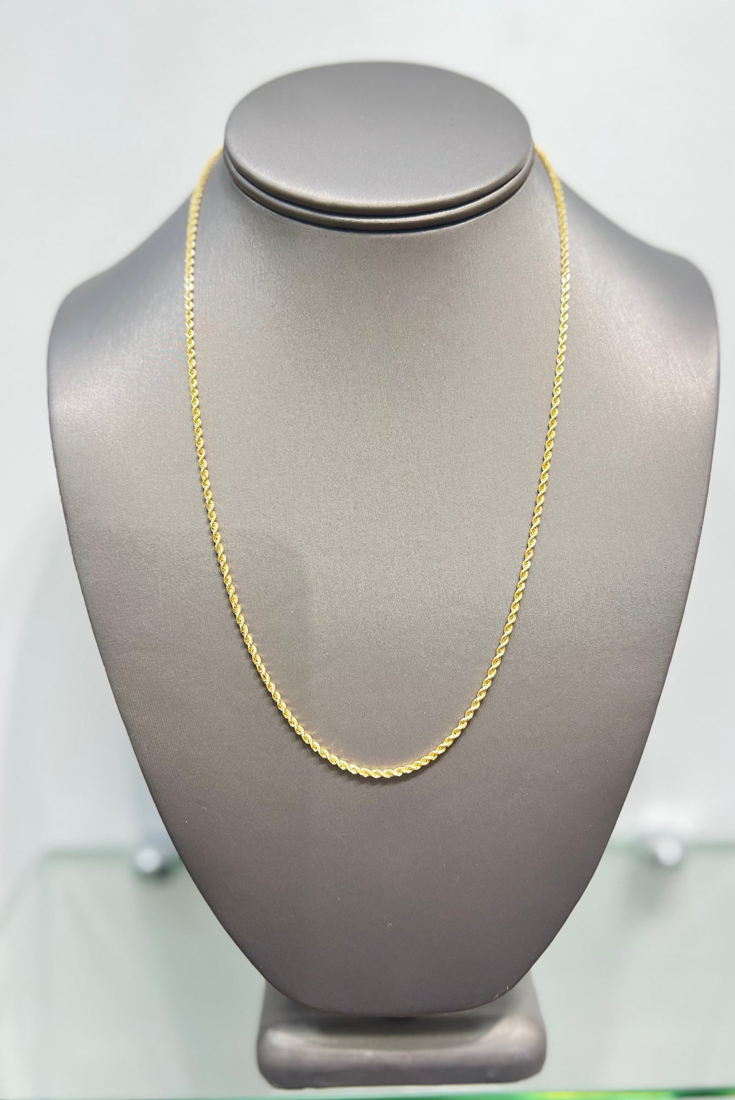 338-NEW 14k Gold Rope chain  (2.MM).W.G