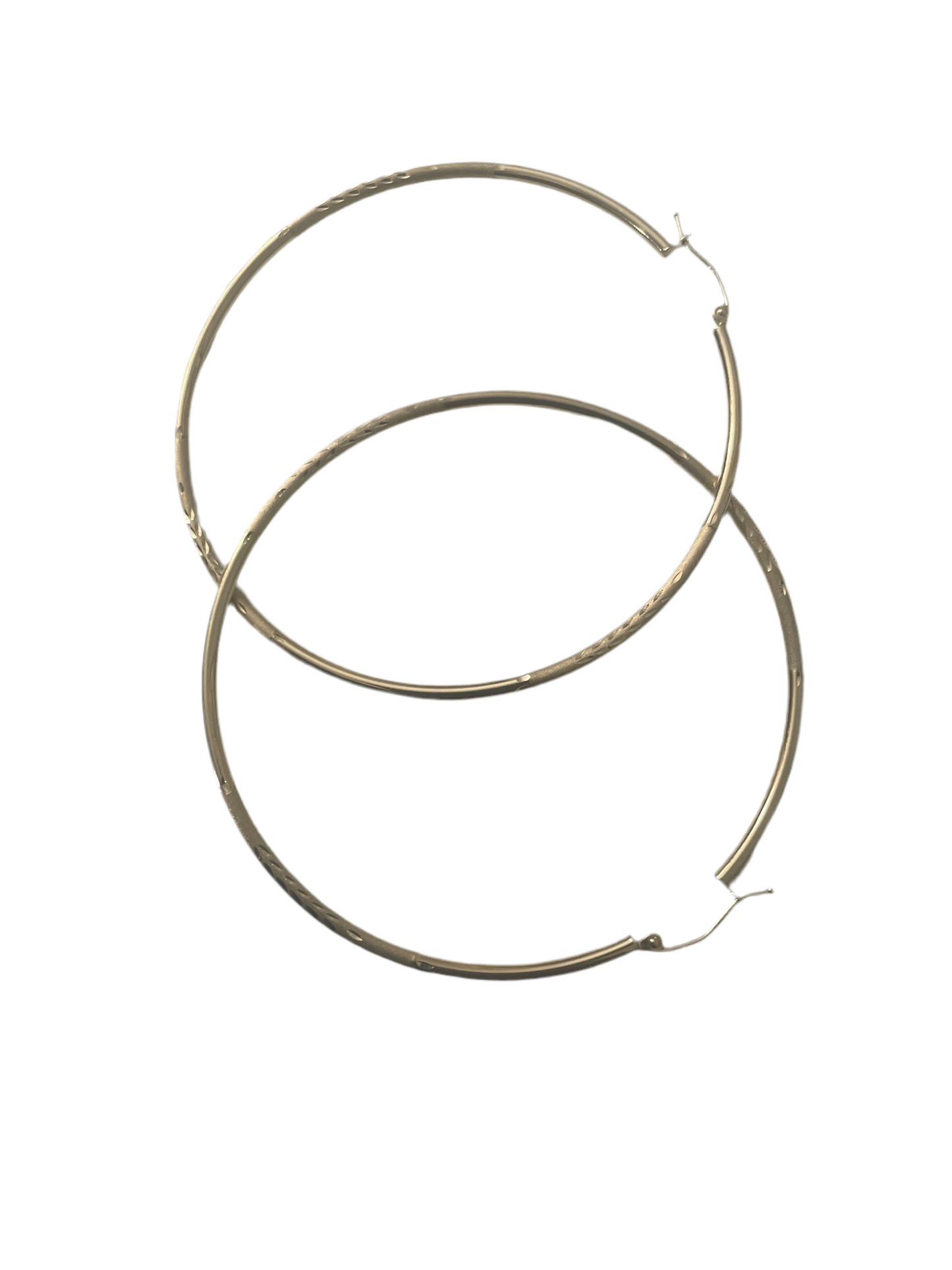 703- NEW Yellow Gold Hoops 65mm (W.G)