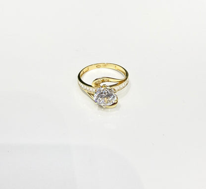 1582- NEW 14K Round Engagement Ring W.G