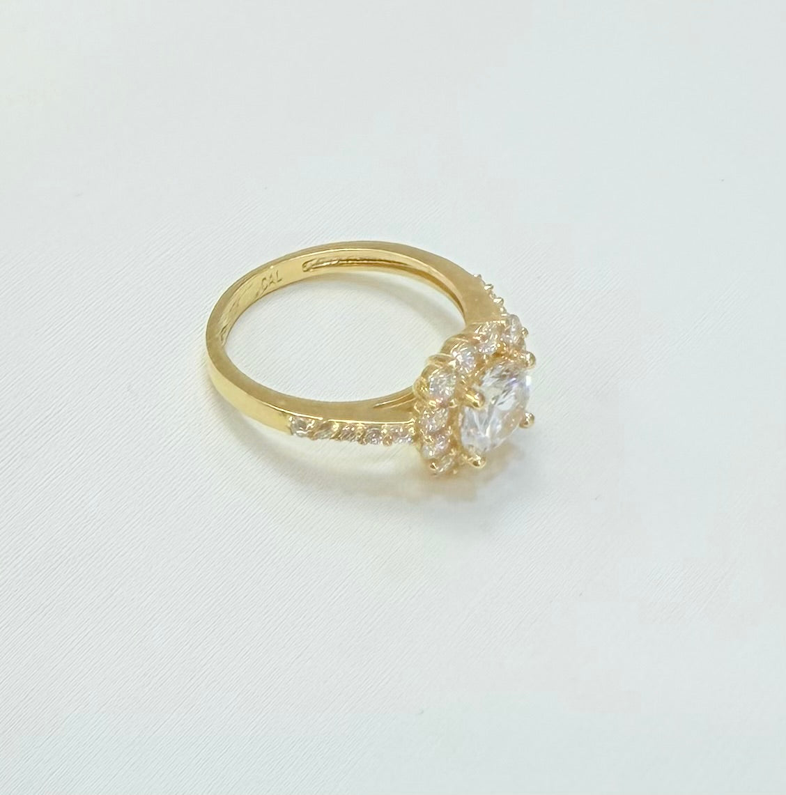 1776- NEW 10K Round Cz Solitaire Ring W.G