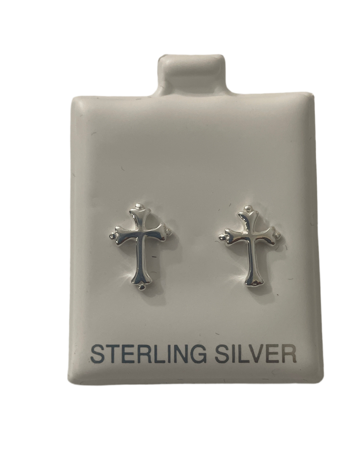 S682- Small Cross Stud Earrings