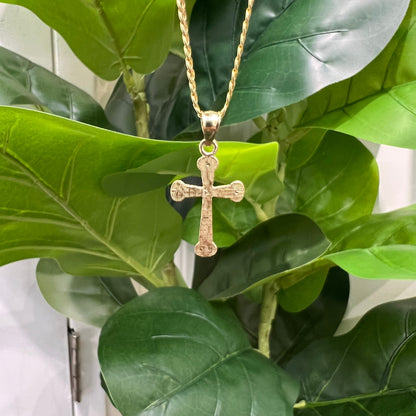 1280- 10K Cross Pendant Lightweight W.G