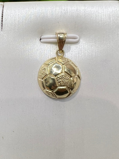 1648- NEW 10K Gold Soccer Ball Pendant