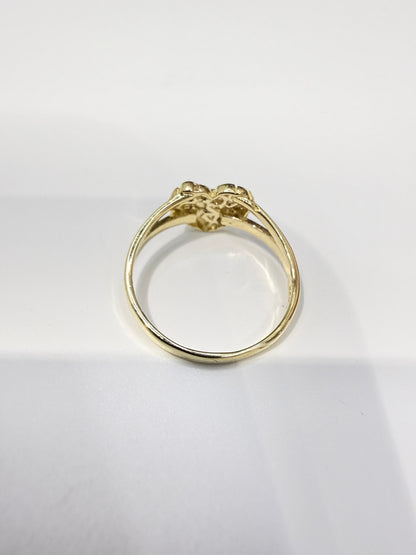 1614- NEW 10K Heart Nugget Ring W. G