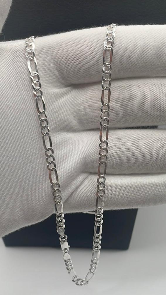 S003- 925 Italian Sterling Silver Figaro Chain 24” 12.53g