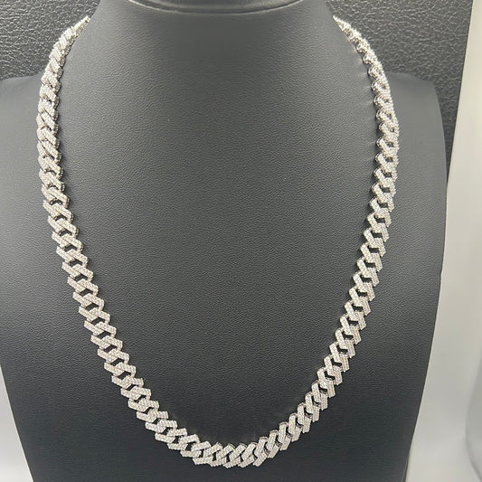 S272- Silver Cuban Link Chain 22”