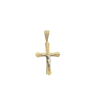 236- Colgante “Jesús y Cruz” en Oro Amarillo de 14 K