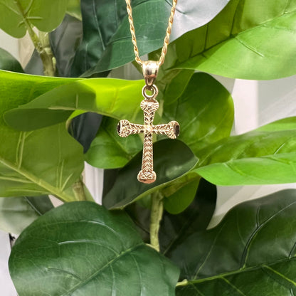 1280- 10K Cross Pendant Lightweight W.G