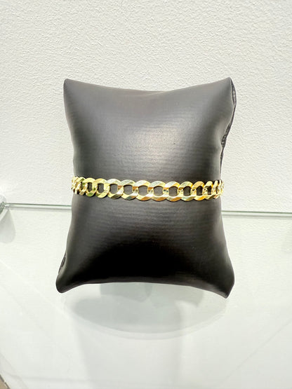 1114- NEW 10K Cuban Curb Bracelet W.G