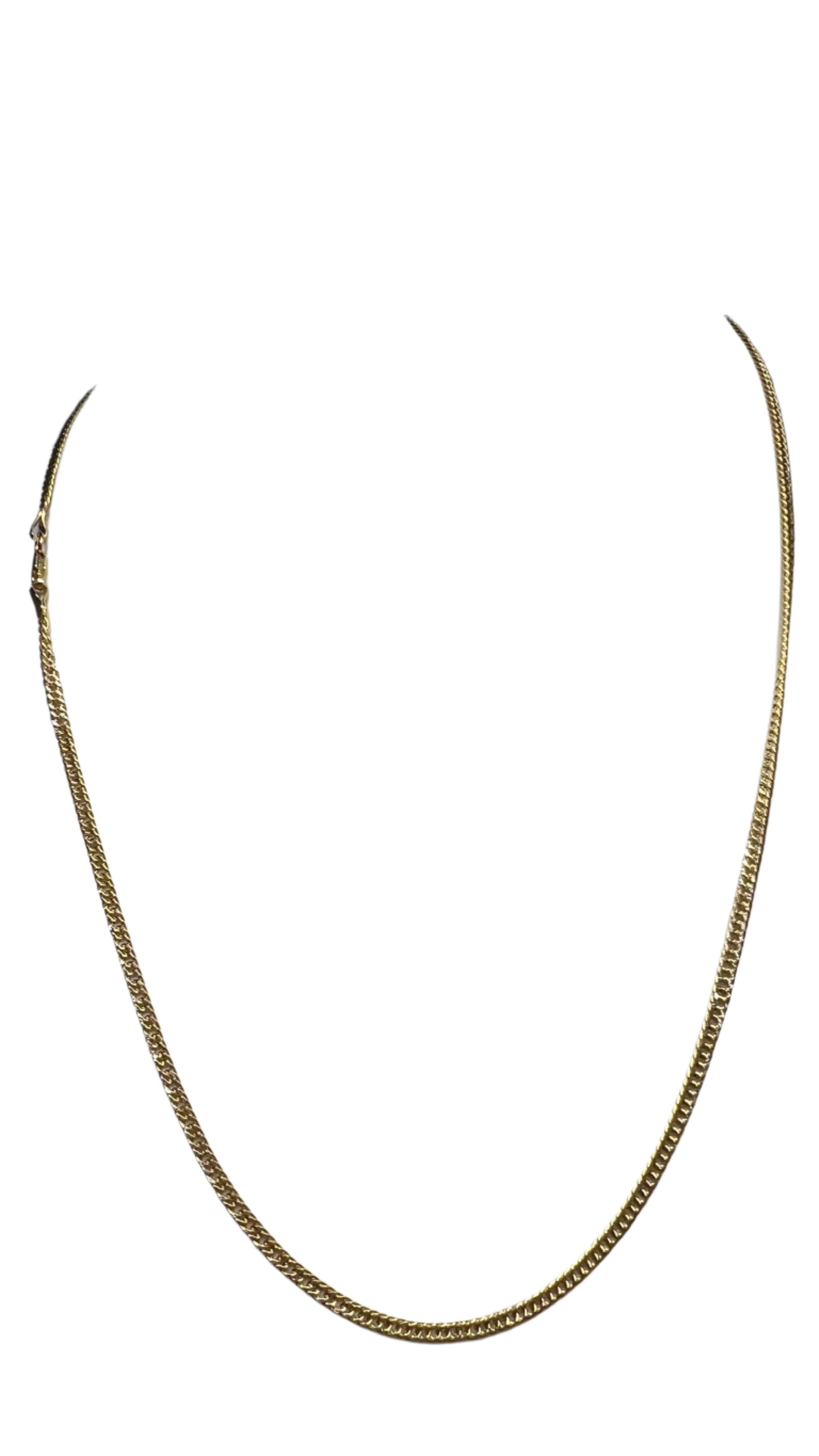 0043- NEW 14K Yellow Gold Semi- Solid Franco Chain 18" (2.50mm)W.G