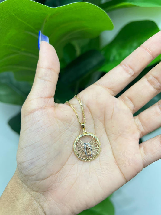 316- NEW 14K Gold Pendant “Our Lady of Guadalupe” W.G