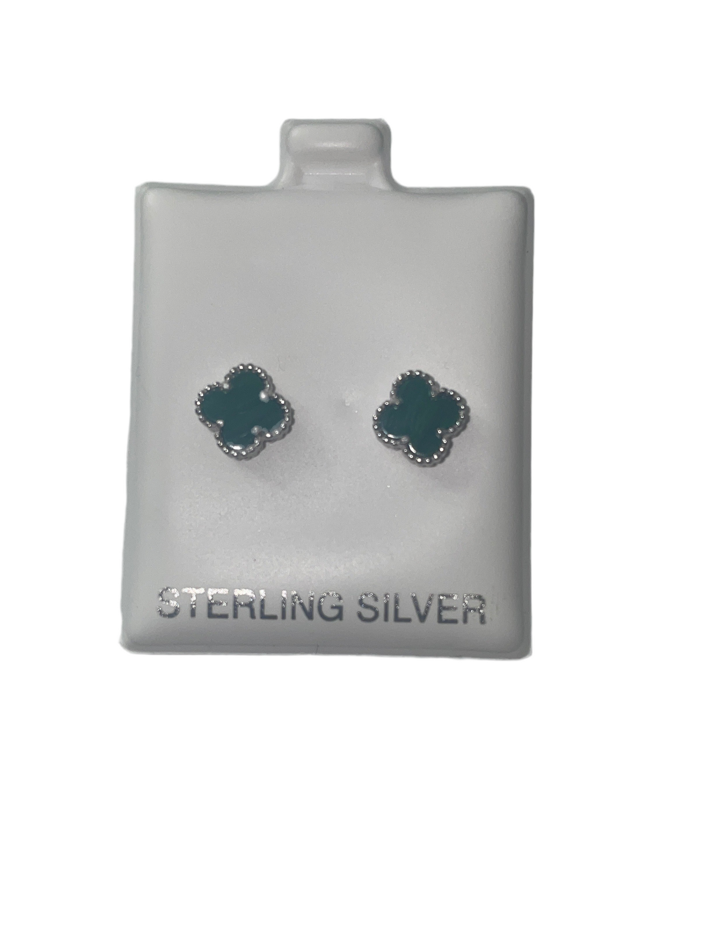 S700- Green clover Stud Earrings