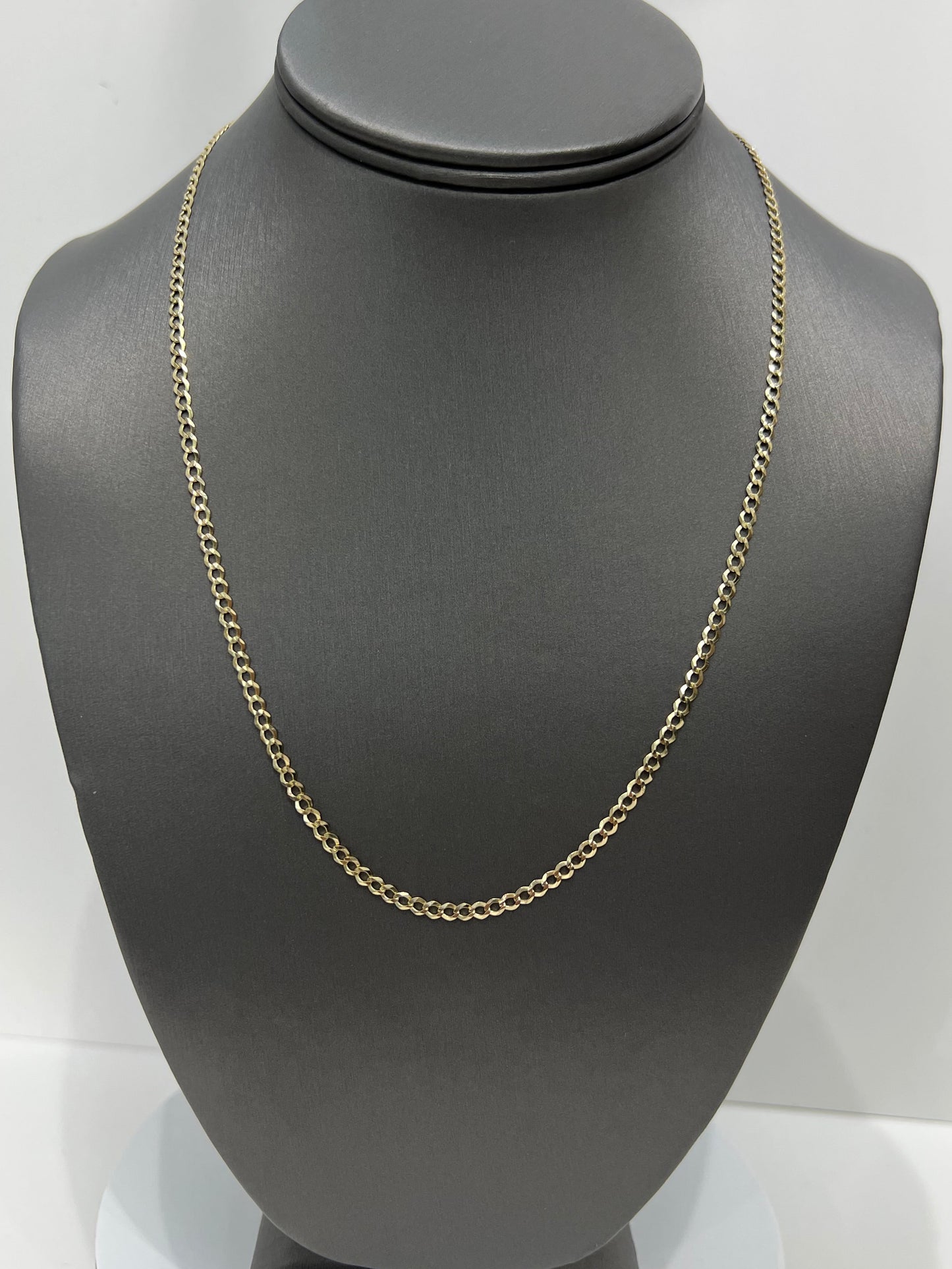 1445- NEW 14K Solid Cuban Curb Link Chain 20" (3mm) W.G