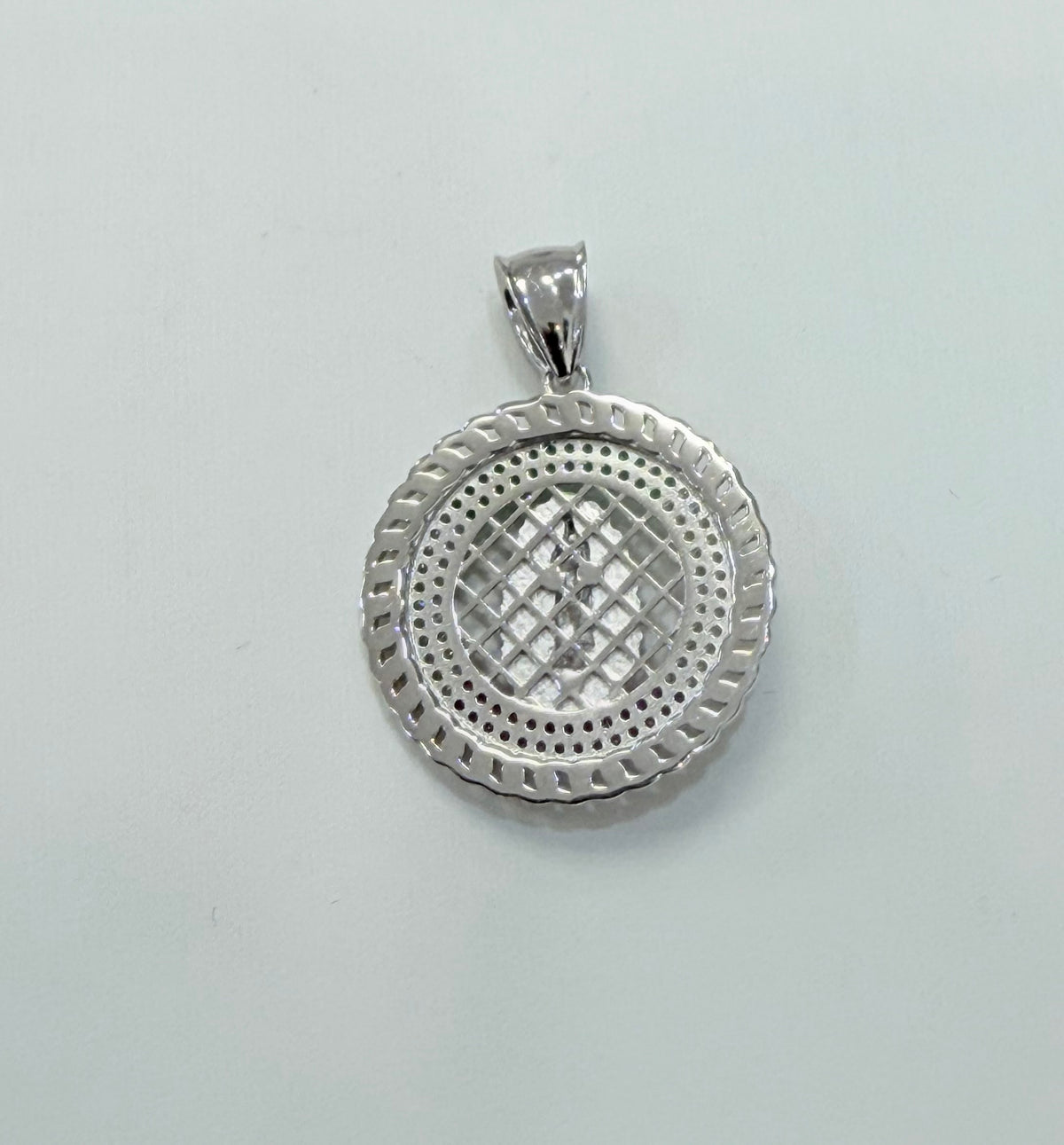 S492- NEW Sterling Silver Our Lady Of Guadalupe Pendant 29mm W.G