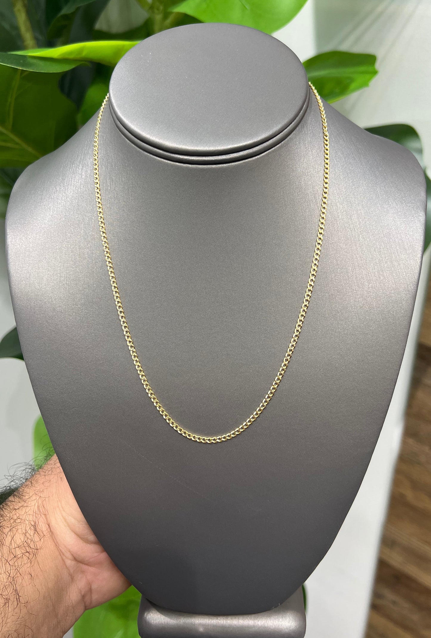 1325- NEW 10K Hollow Miami Cuban Chain 18” (2.5mm) W.G