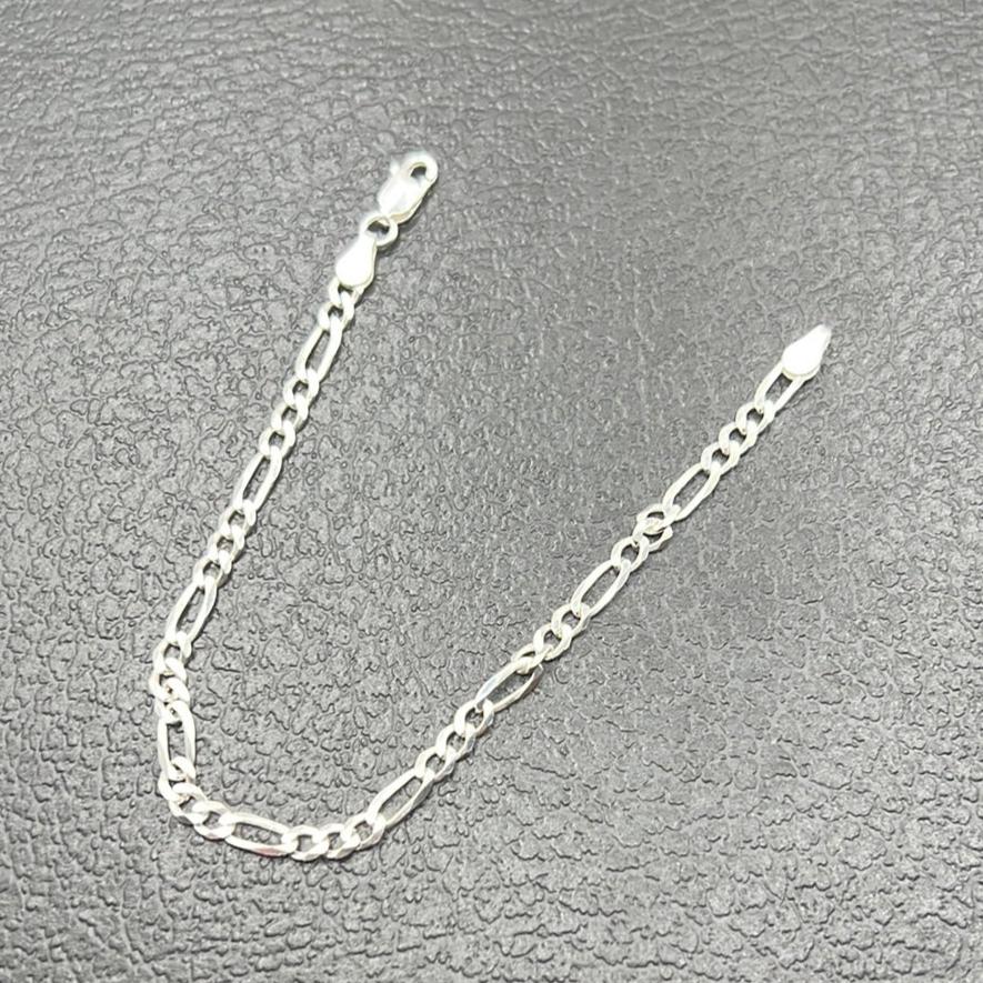 S302- Pulsera Figaro de Plata 7”