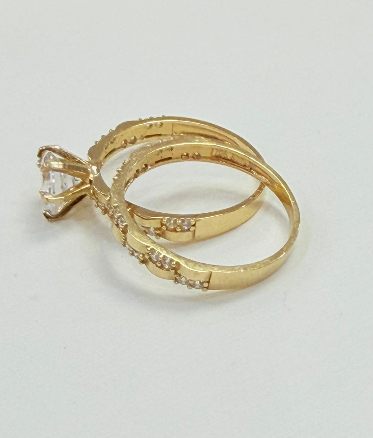 1275- NEW 10K Gold Wedding Ring Women's Set W.G