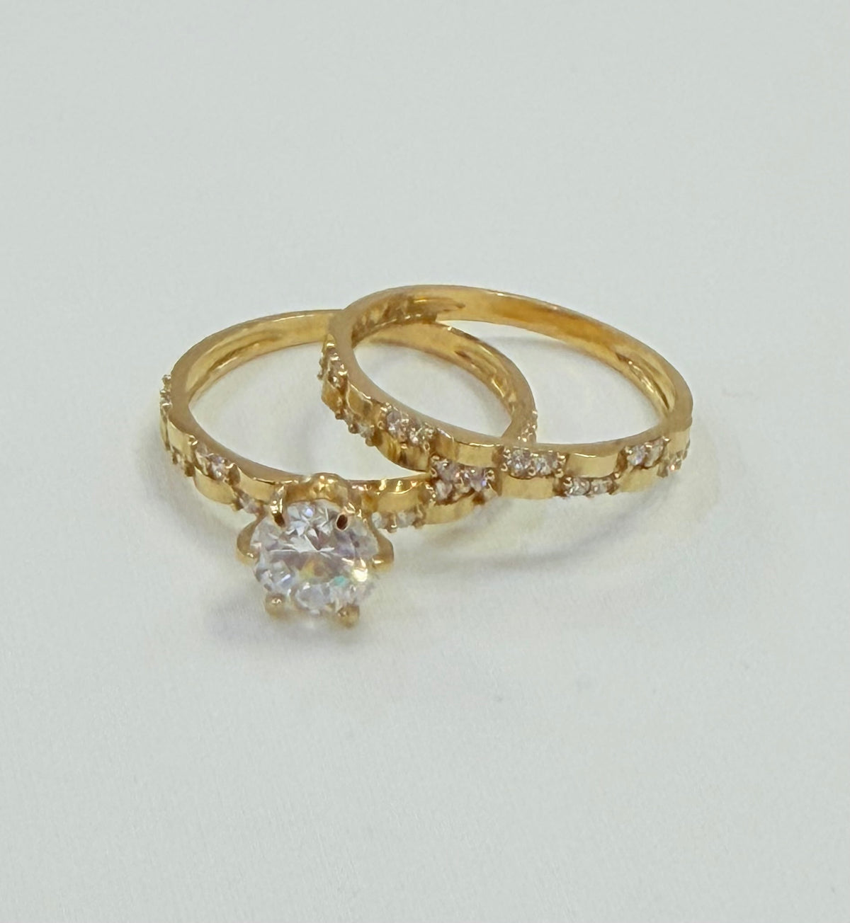 1275- NEW 10K Gold Wedding Ring Women's Set W.G