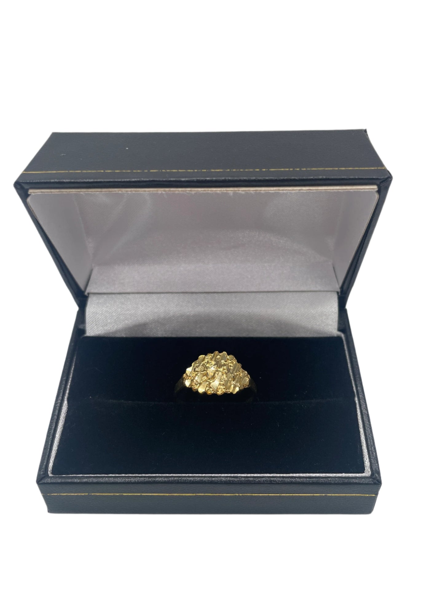 **504- NEW 14K Nugget Ring (W.G)