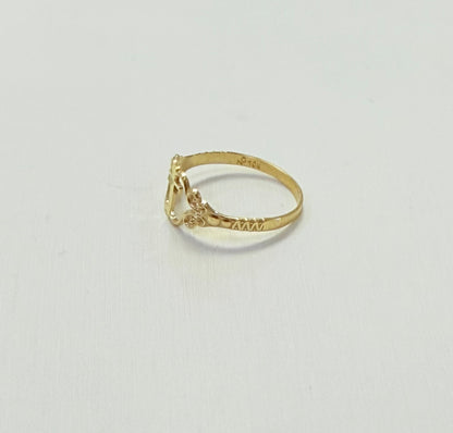 1714- NEW 10K Thin Cross Women’s Ring W.G