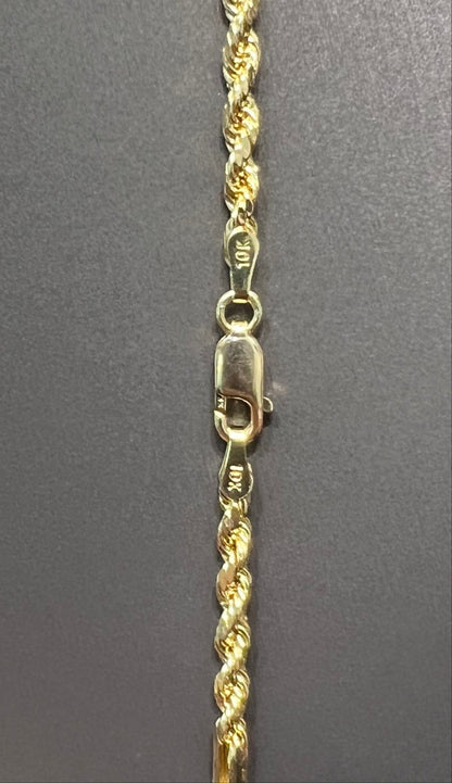 1284-NEW 10K Hollow Milano Chain 20” (3mm) W.G