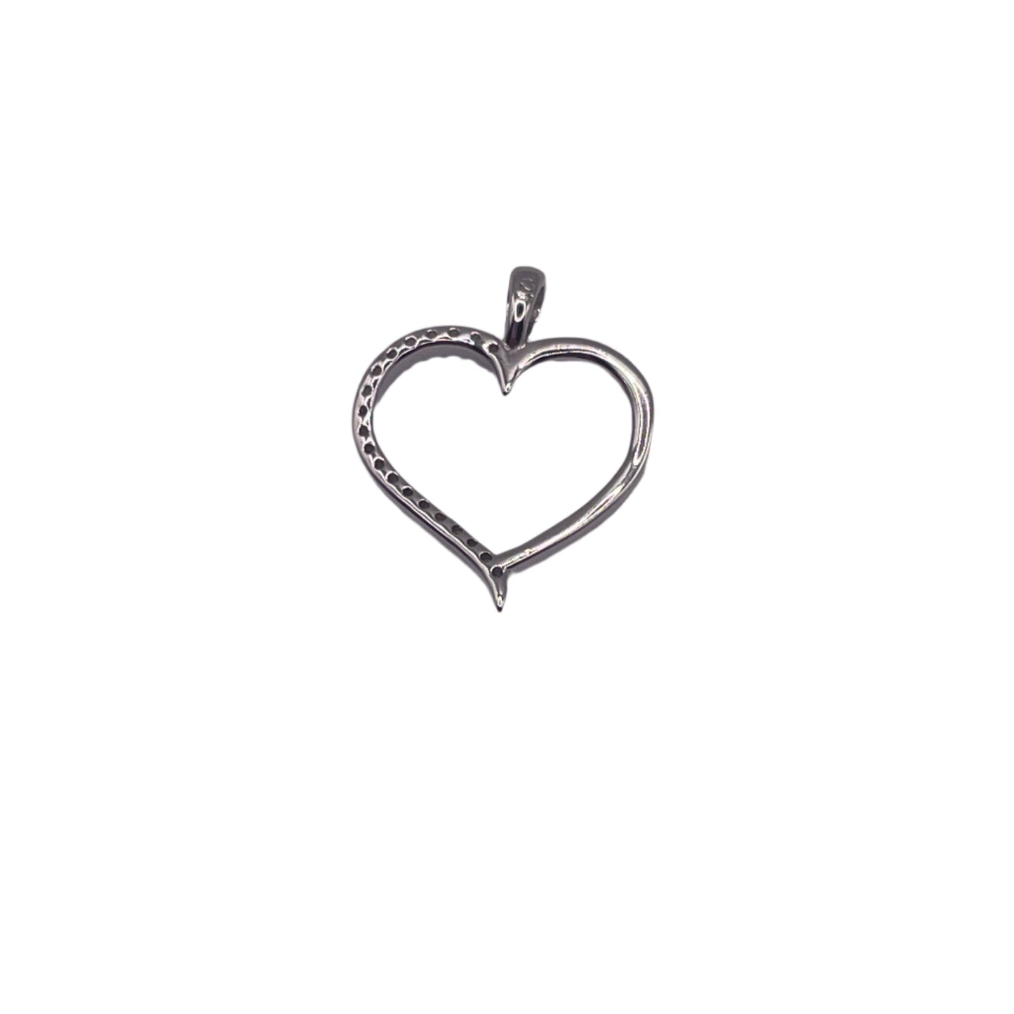 S580- .925 Heart Pendant & Cz Stones